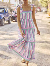 Tied Contrast Wide Strap Cami Dress Lilac OutfitFlow